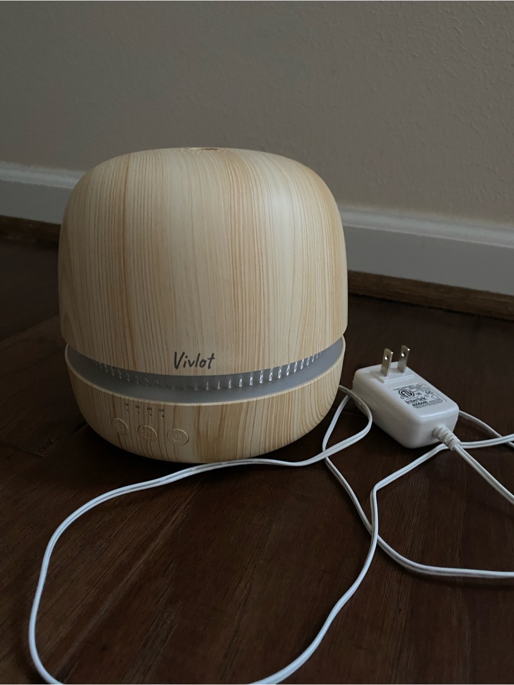 Aroma Essential Oil Diffuser 300Ml Wood Grain Ultrasonic Mist Quiet, LED colors